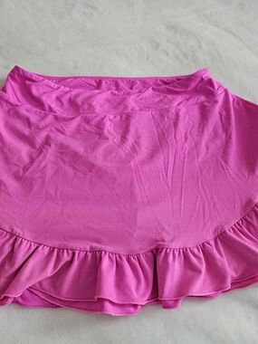 Lilly Pulitzer Hot Pink Ruffle Hem Mini Skirt